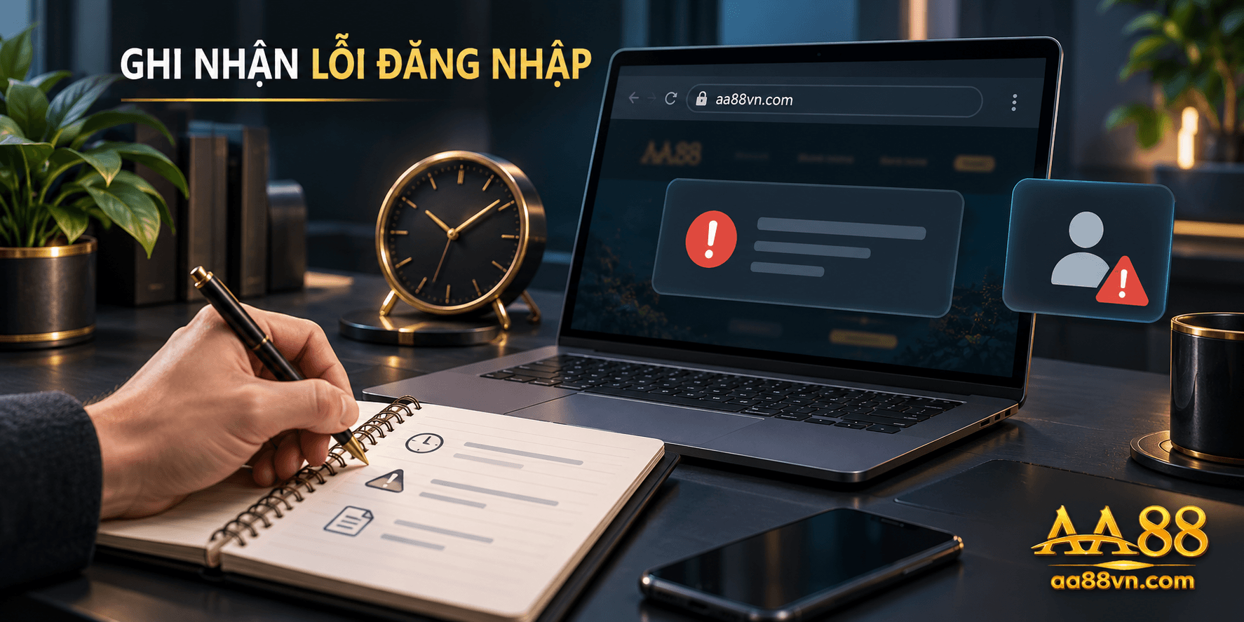 Ghi đúng thông báo và thời điểm xảy ra giúp tách lỗi thông thường khỏi dấu hiệu truy cập trái phép.