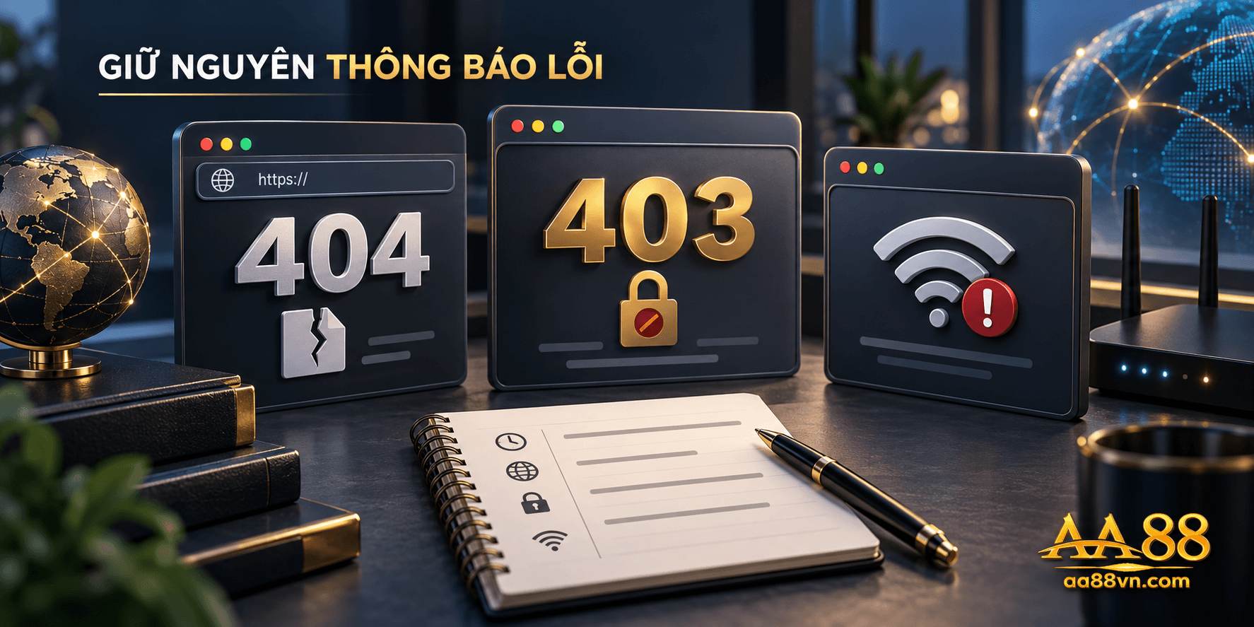 Mã lỗi và nội dung cảnh báo cần được giữ nguyên để phân biệt sự cố địa chỉ, quyền truy cập và kết nối.
