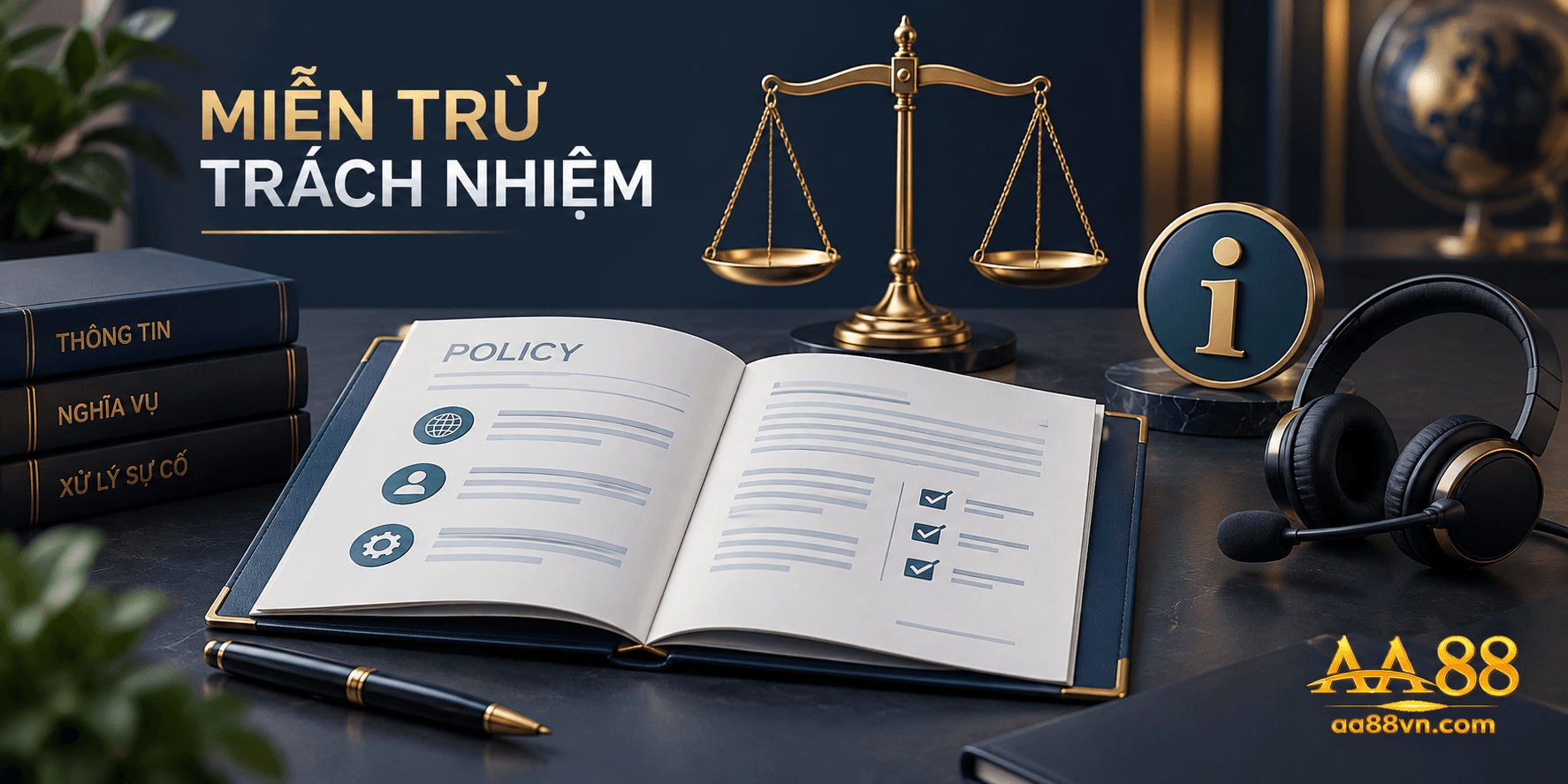 Miễn trừ trách nhiệm AA88 giúp xác định rõ phạm vi thông tin, nghĩa vụ của người dùng và cách xử lý khi có sự cố.