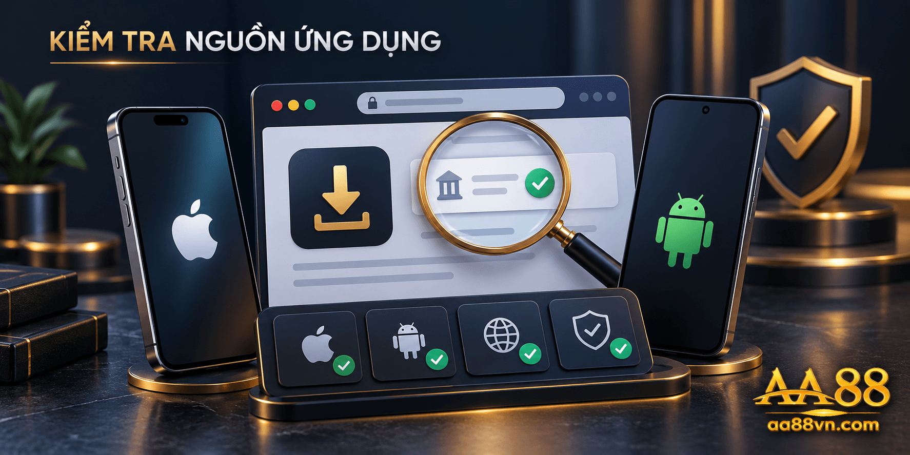 Nguồn phát hành và hệ điều hành cần được kiểm tra trước khi tải ứng dụng về điện thoại.