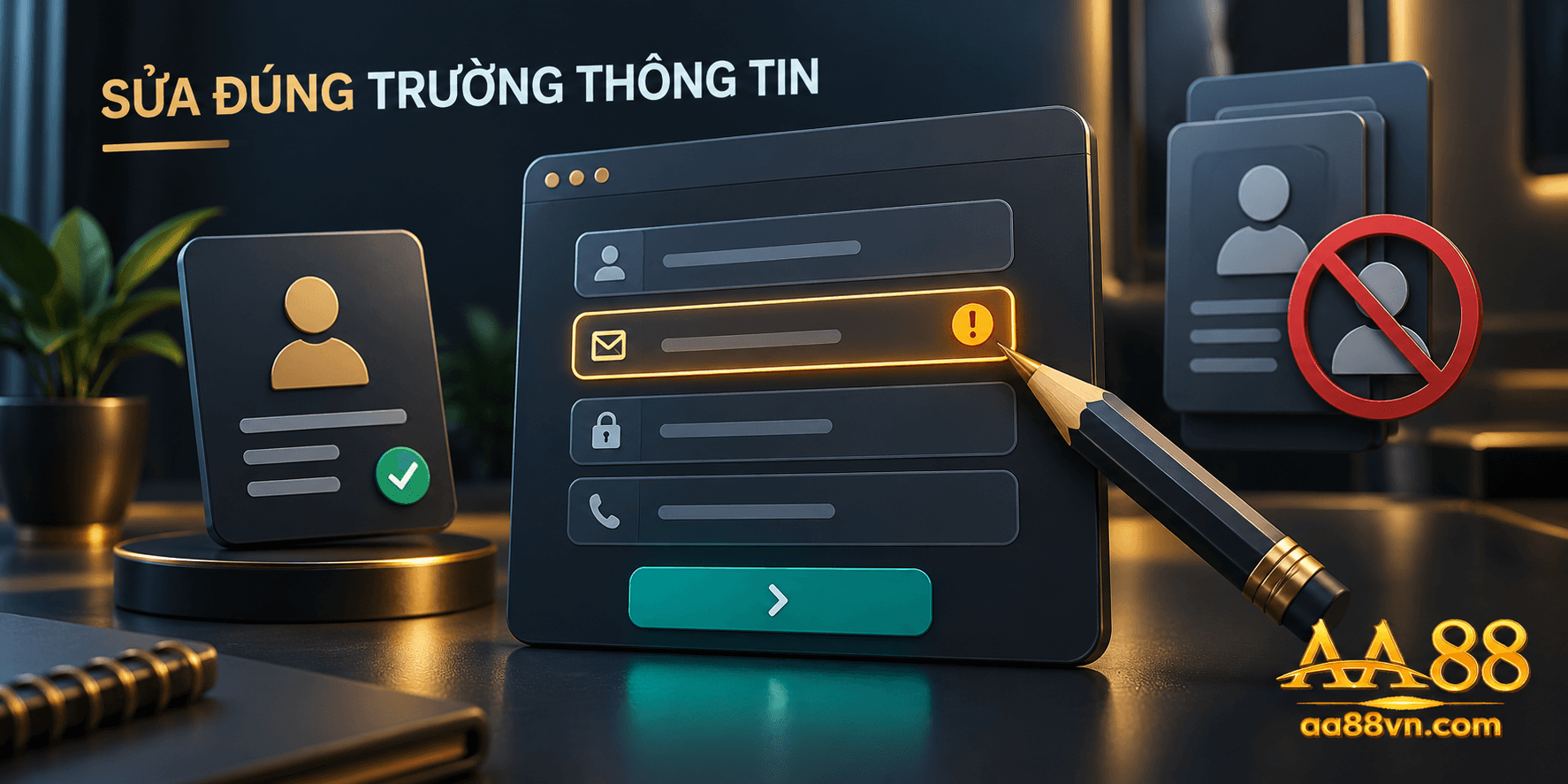 Thông báo lỗi giúp xác định trường cần sửa; không thay bằng dữ liệu giả hoặc tạo nhiều hồ sơ để thử.